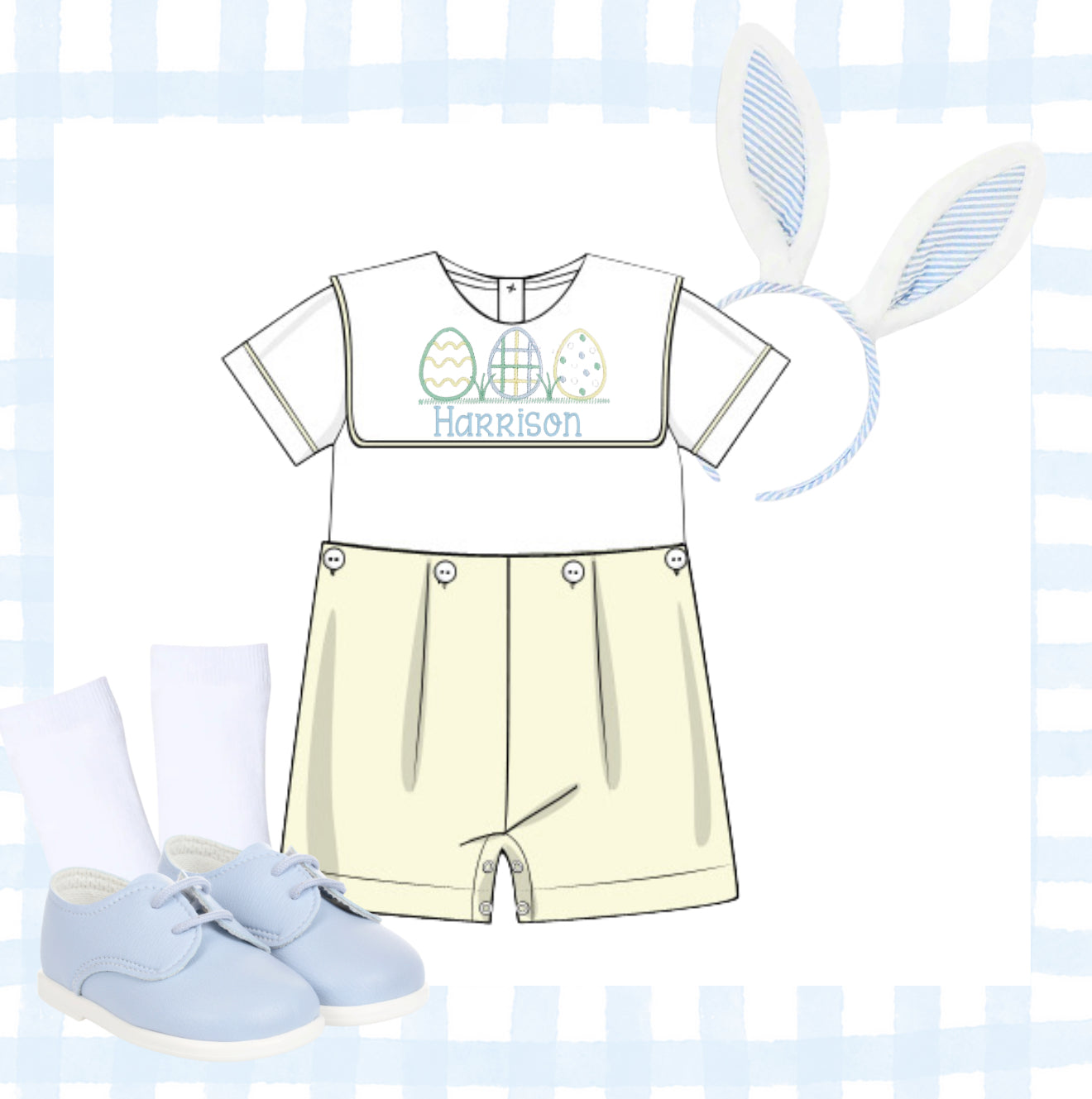 Boys bib spring short set