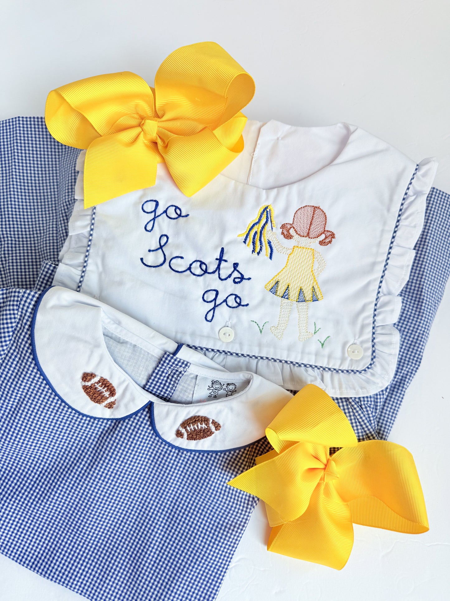 Girls gingham gameday dress
