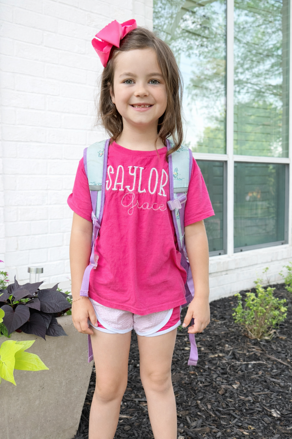 Hot pink cotton t shirt