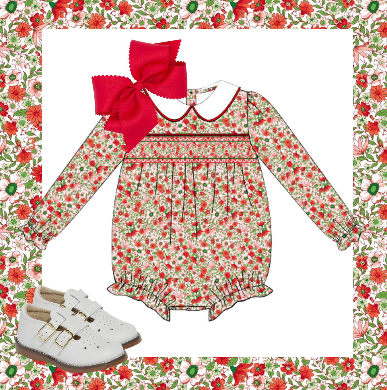 Christmas floral bubble