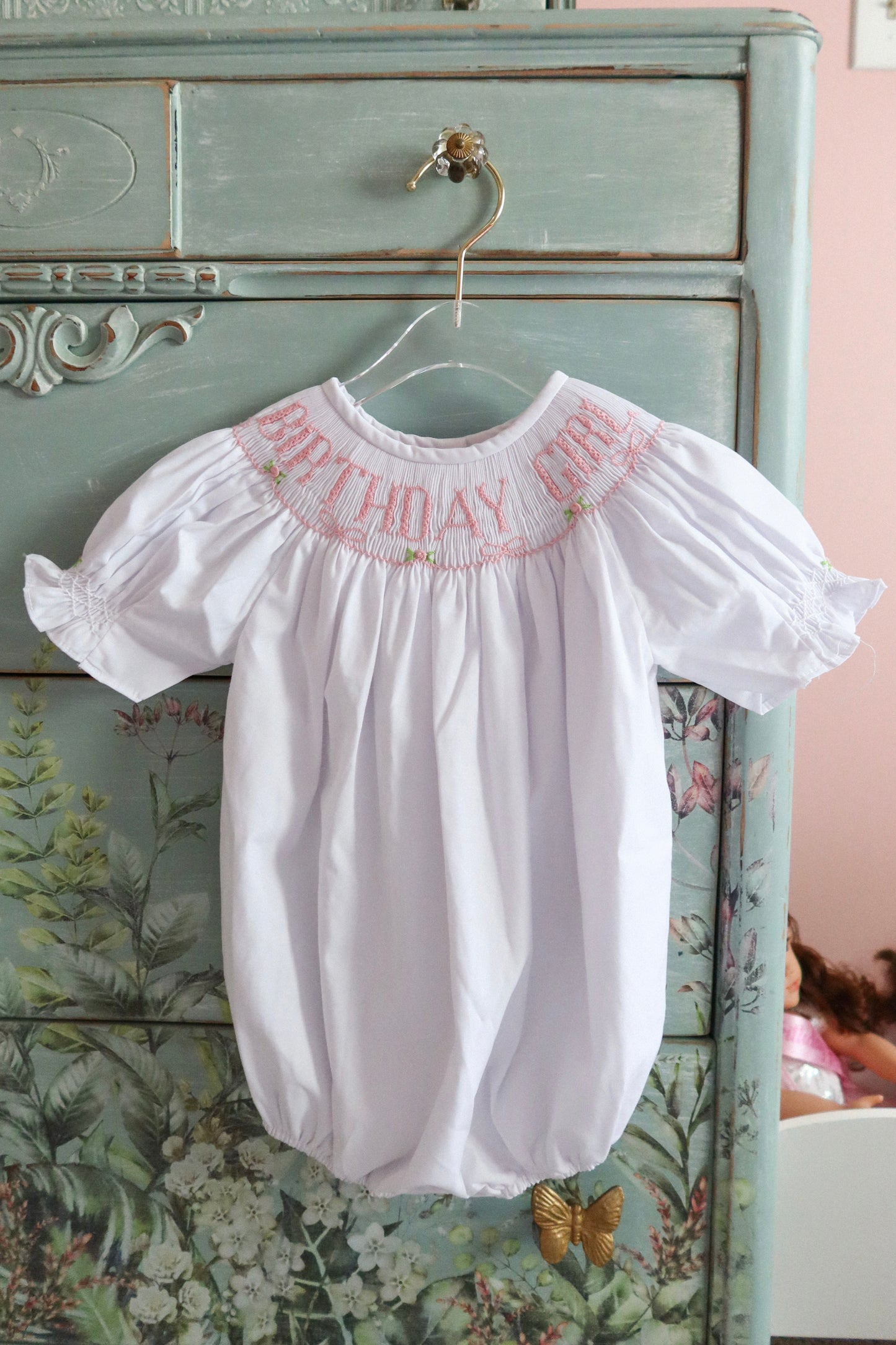 Birthday girl smocked bubble