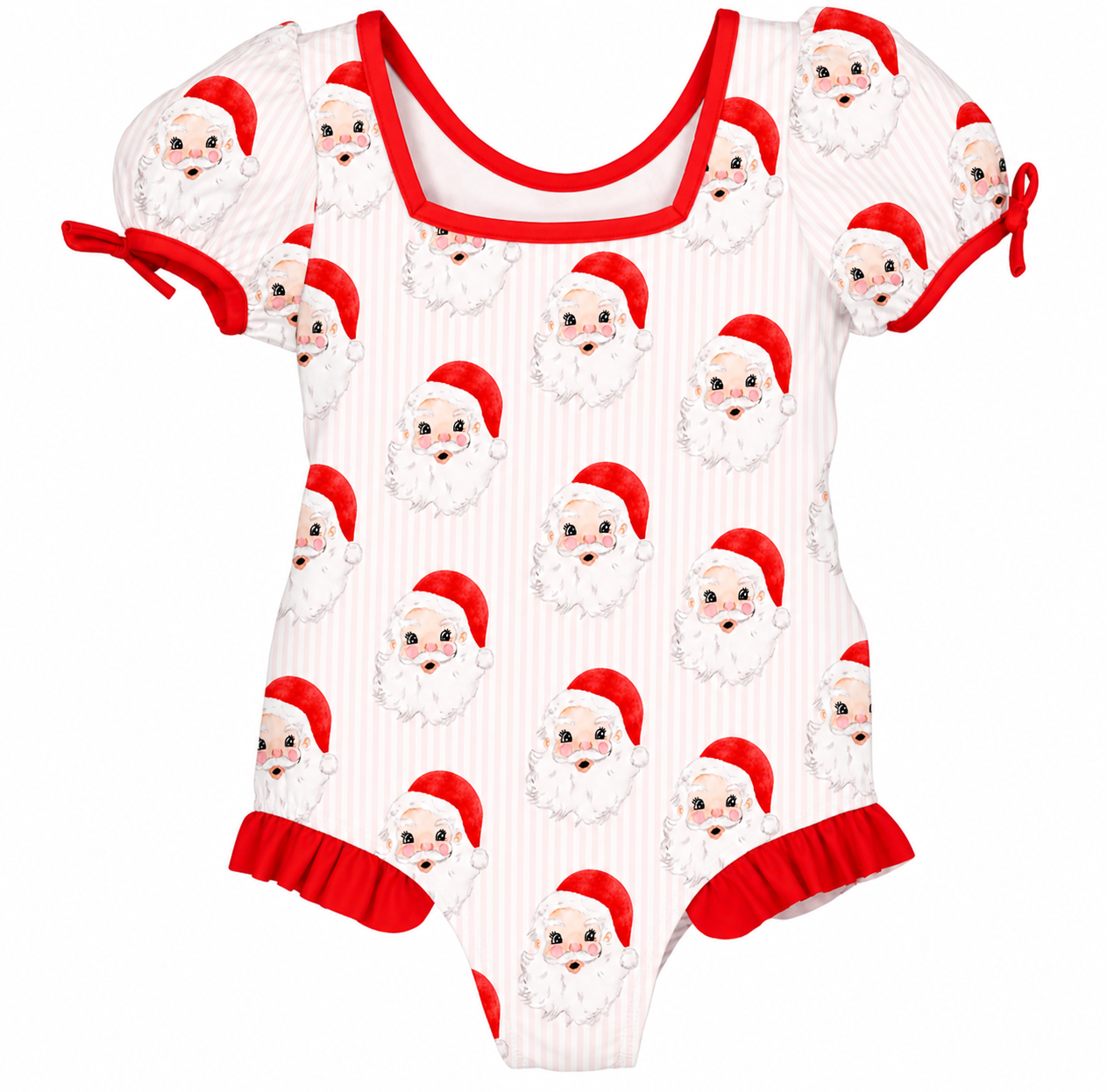 Girls Santa 1 piece swim suit