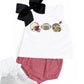 Garnet gingham diaper set