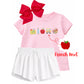 Girls French knot back to school shirt