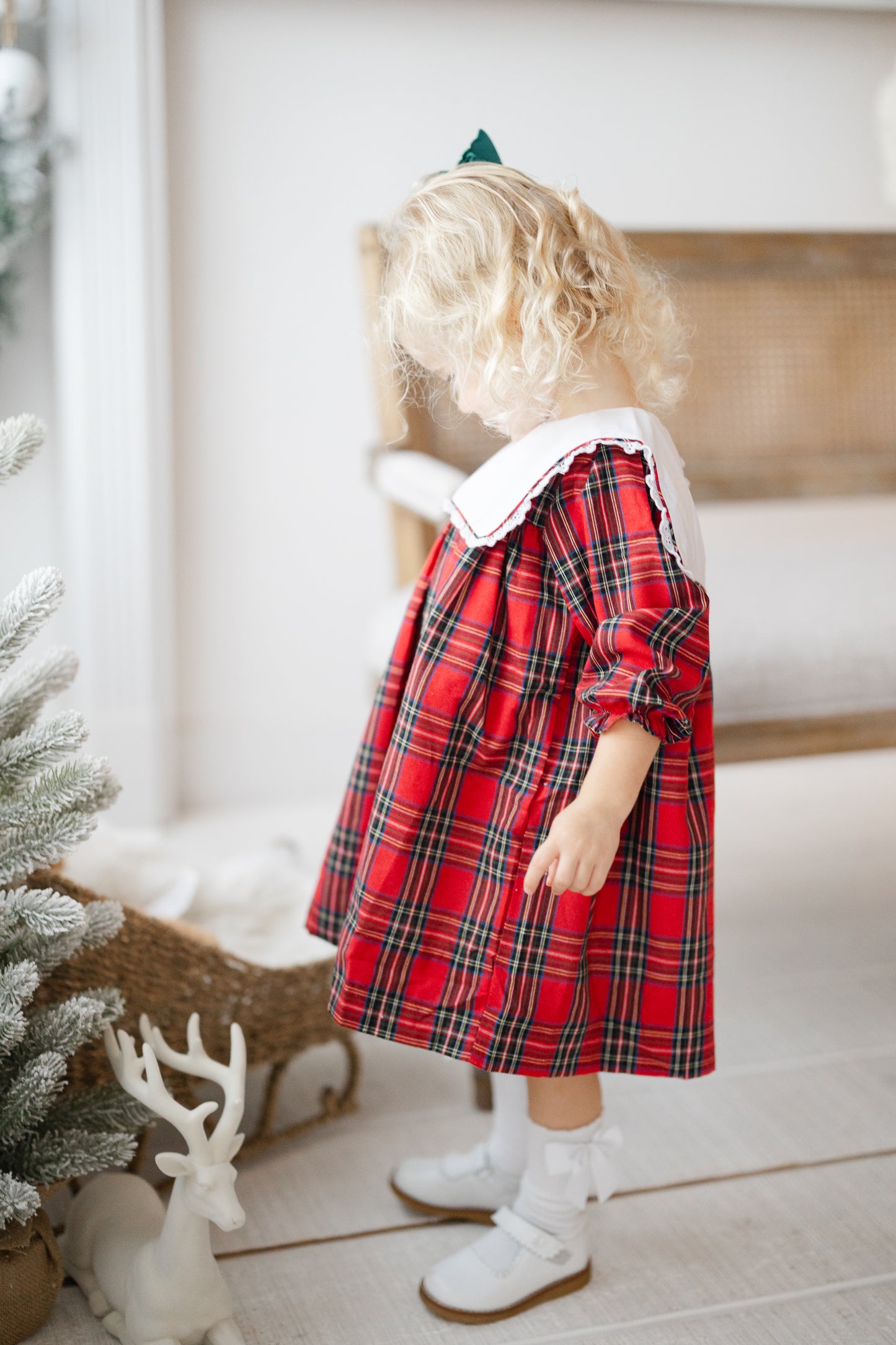 Girls Christmas plaid dress – Yoyabee