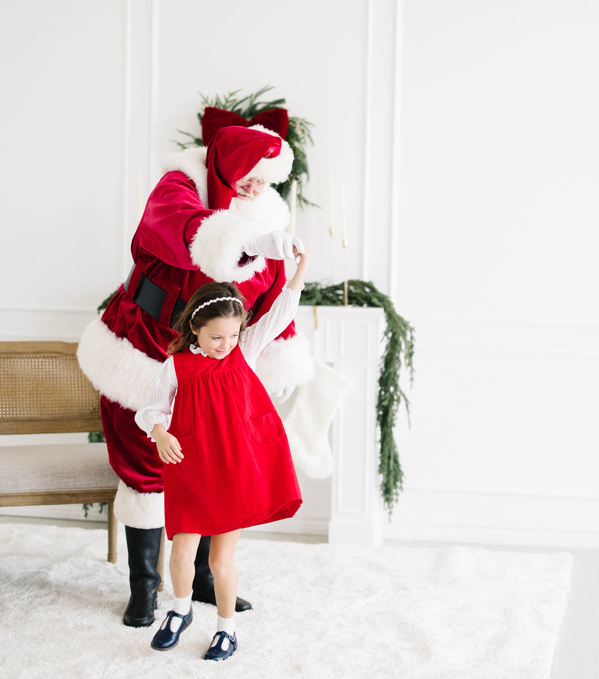 Red corduroy dress