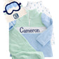 Blue and mint fleece set