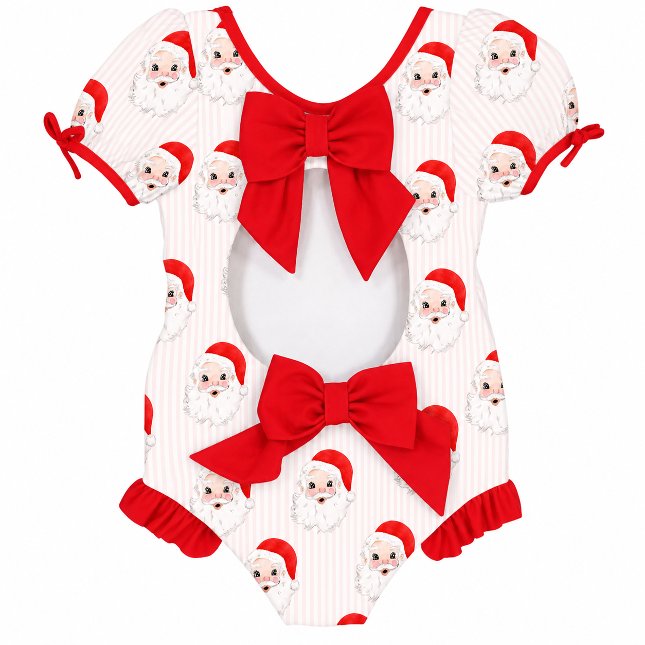 Girls Santa 1 piece swim suit