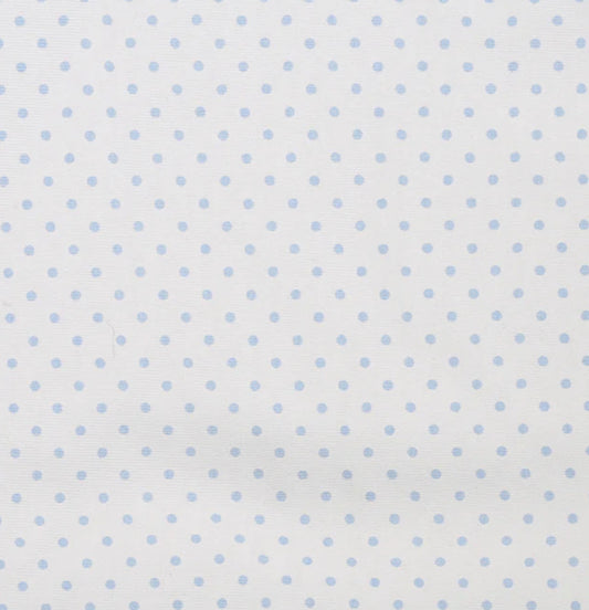 1 meter of blue bitty dot fabric