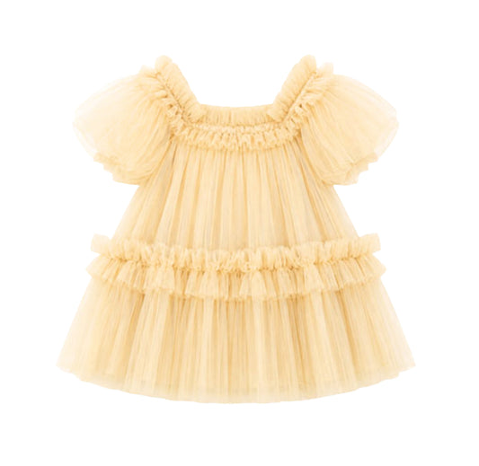 Gold tulle dress