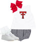 Black gingham diaper set