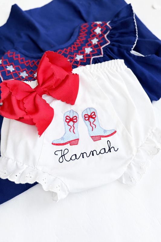 Custom monogram bloomers
