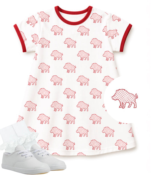 Hog knit cotton dress