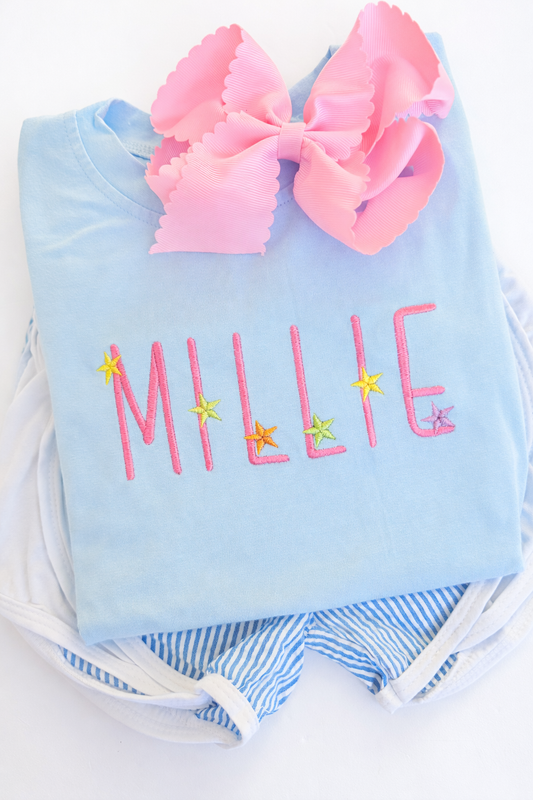 Blue cotton t shirt