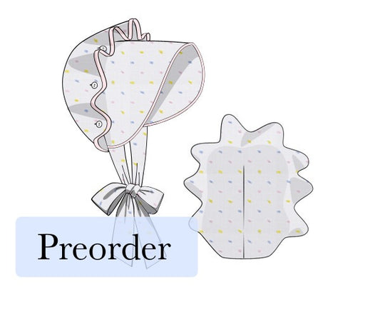 Swiss dot pastel bonnet