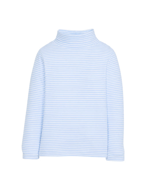 Unisex Light blue and white stripe turtleneck