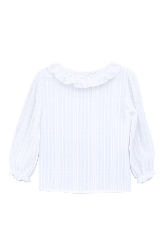 White long sleeve sheer top