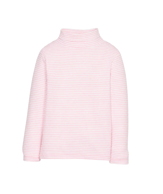 Pink and white stripe turtle neck