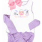 Lavender gingham bow back set
