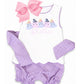 Lavender gingham bow back set