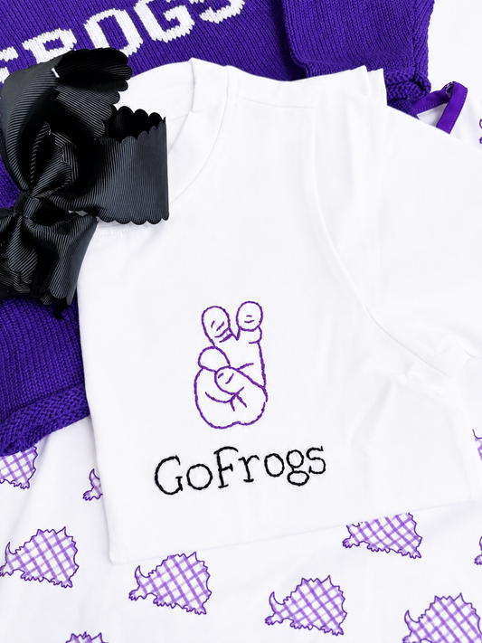 Unisex frog hand stitched t shirt