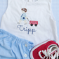 Blue diaper set