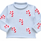 Candy canes roll neck sweater