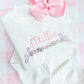 White scallop knit set