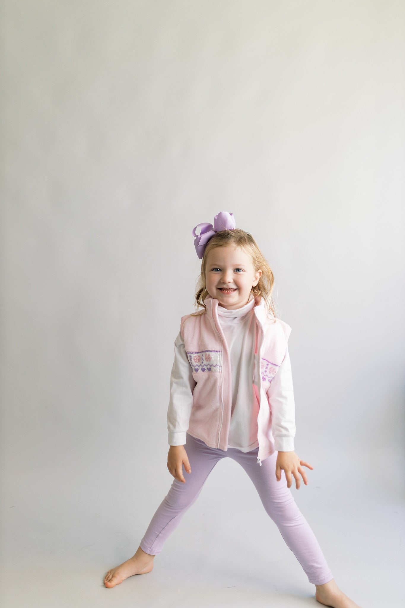 Smock fleece vest