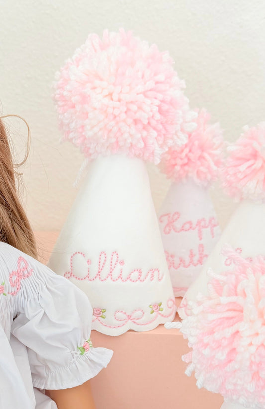 Flowers and bows custom birthday hat