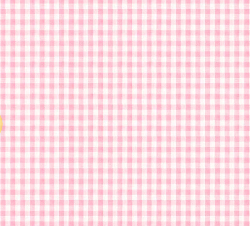 1 meter of pink gingham fabric
