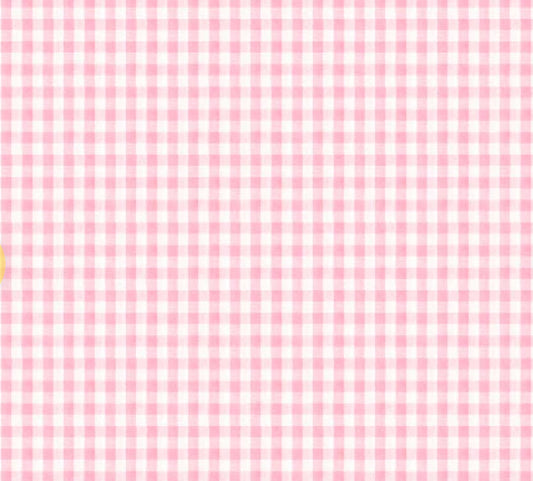 1 meter of pink gingham fabric