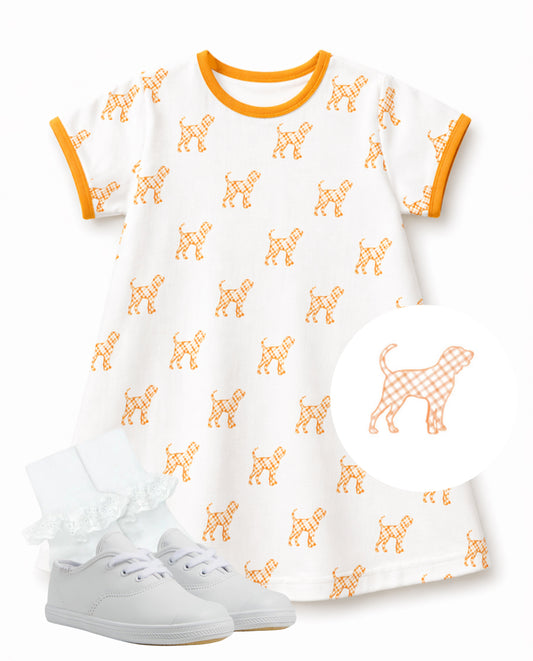 Hound knit cotton dress