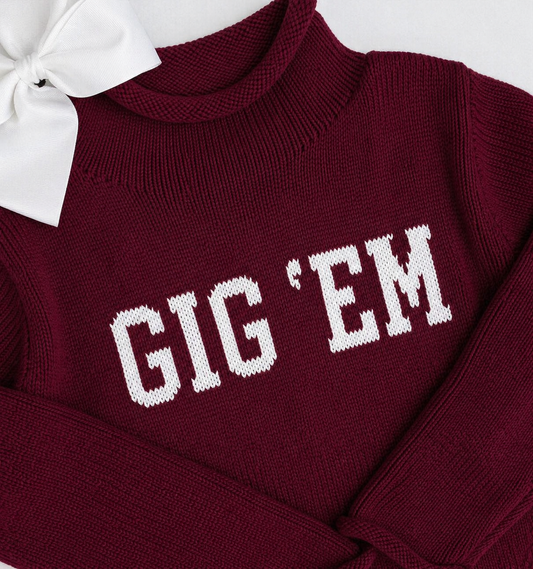 Gig ‘em knit sweater