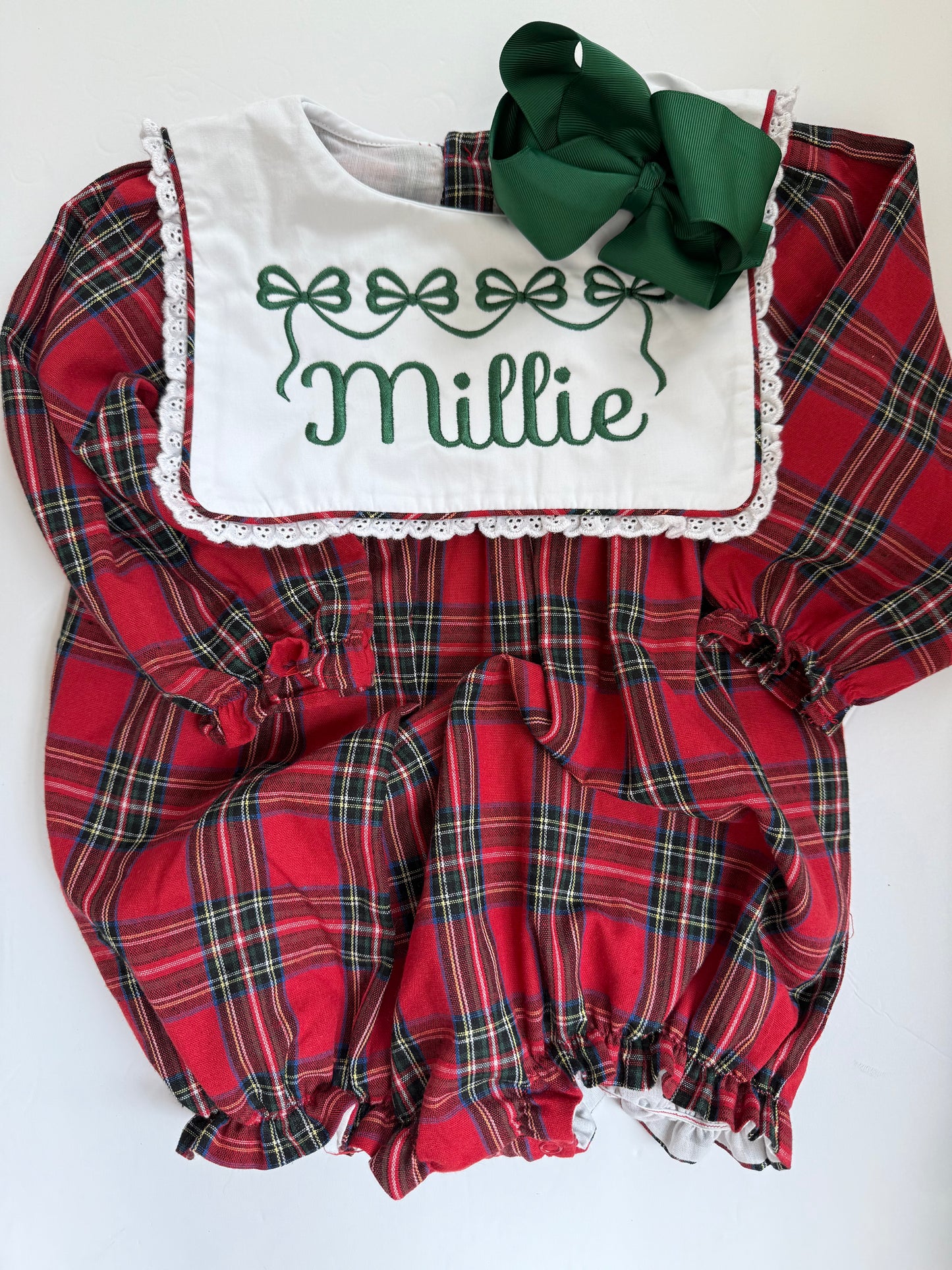 Plaid girls  Christmas bubble