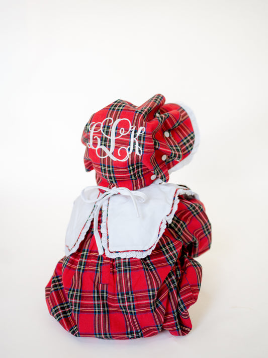 Christmas Plaid Bonnet