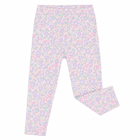 Light pink floral leggings