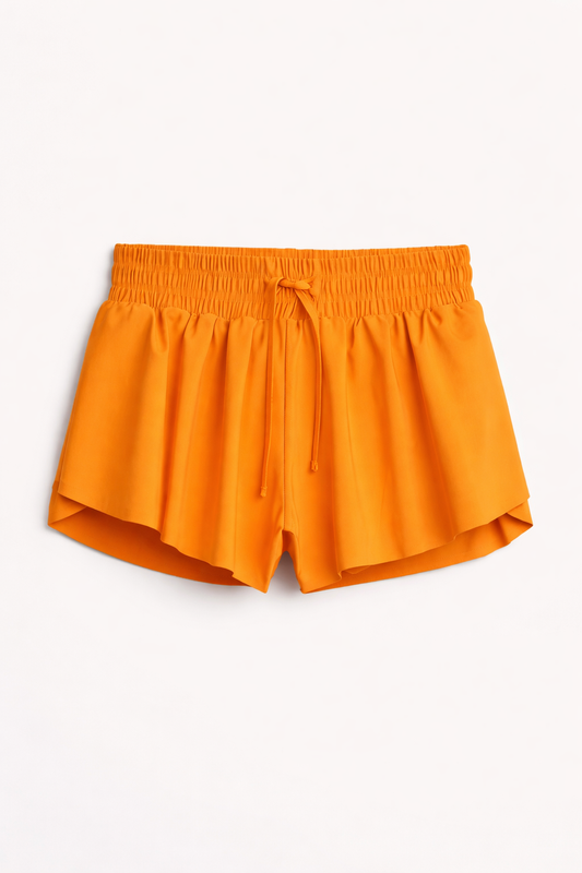 Orange Girls butterfly shorts