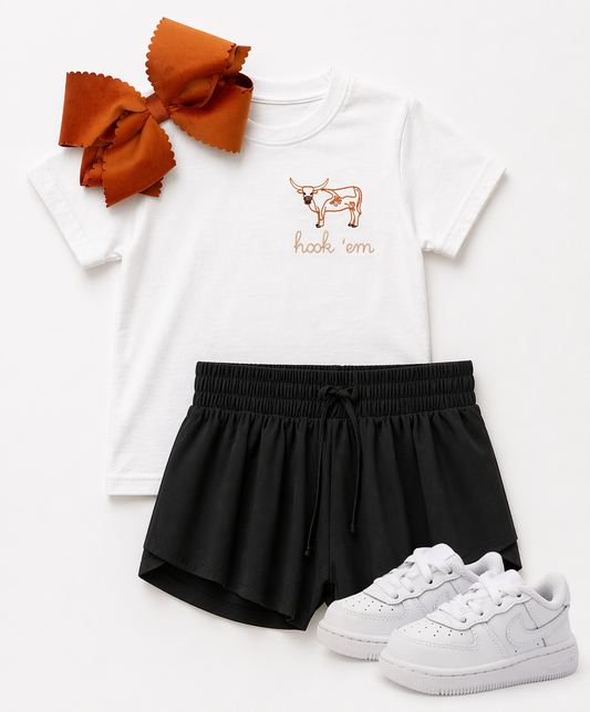 Unisex hook’ em hand stitched t shirt