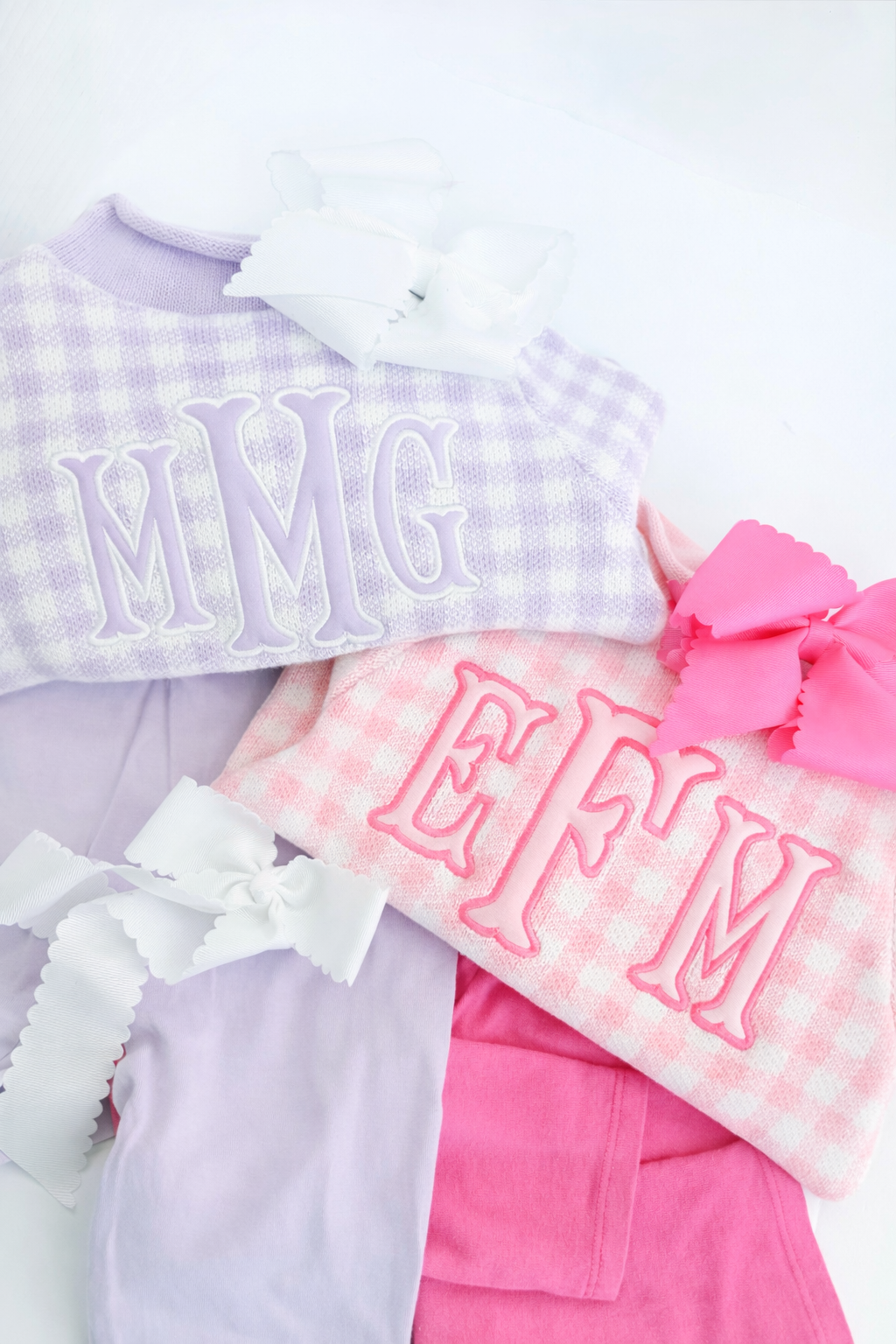 Lavender Gingham Sweater