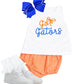 Orange gingham diaper set