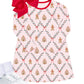 Knit gingerbread house dress