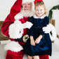 Navy blue velvet smocked dress