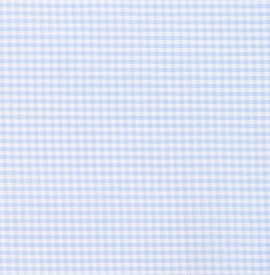 1 meter of blue gingham fabric