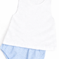 Light blue gingham diaper set
