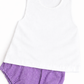Purple gingham diaper set