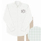 Boys long sleeve sage window pane shirt
