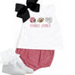 Garnet gingham diaper set