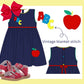 Girls vintage ABC back to school dress