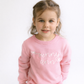 Girls personalized name sweater with bows